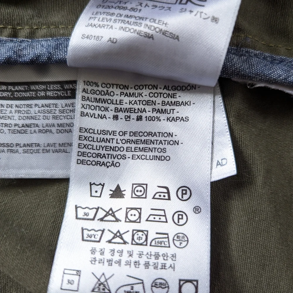 Levi’s Olive Green Field Jacket Small Utility Indie Sleaze Grunge Punk